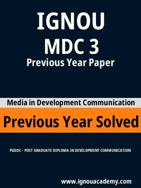 MDC 3 Previous Year Solved Question Paper