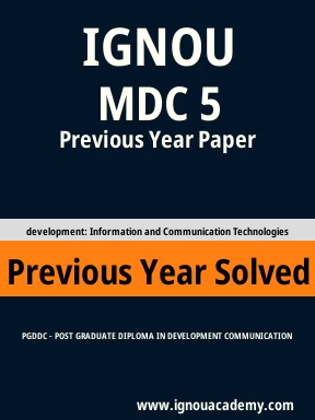 MDC 5 Previous Year Solved Question Paper