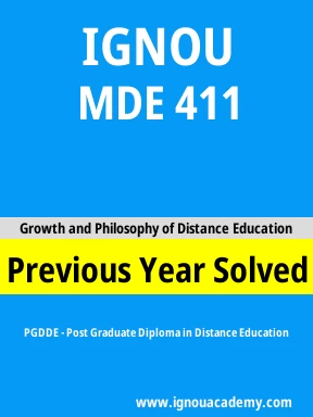 MDE 411 Previous Year Solved Question Paper