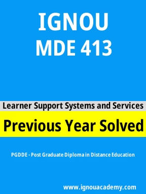 MDE 413 Previous Year Solved Question Paper
