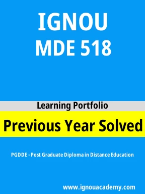 MDE 518 Previous Year Solved Question Paper