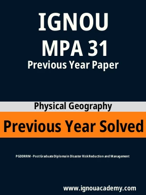 MPA 31 Previous Year Solved Question Paper