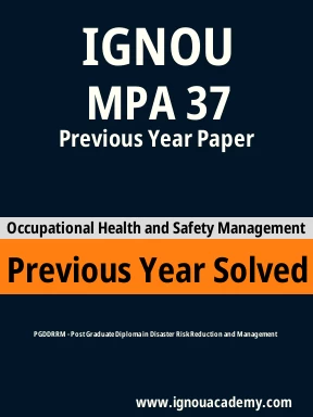 MPA 37 Previous Year Solved Question Paper