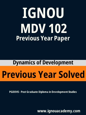 MDV 102 Previous Year Solved Question Paper