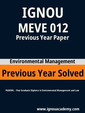 MEVE 012 Previous Year Solved Question Paper