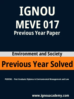 MEVE 017 Previous Year Solved Question Paper