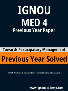 MED 4 Previous Year Solved Question Paper
