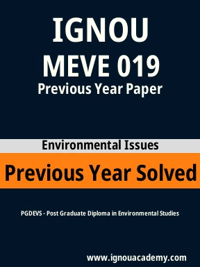 MEVE 019 Previous Year Solved Question Paper