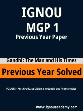 MGP 1 Previous Year Solved Question Paper