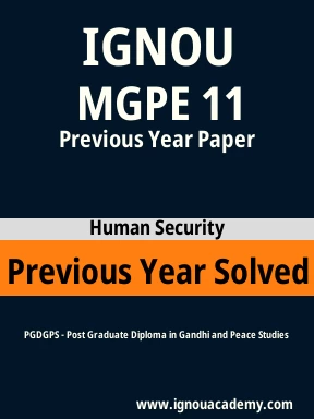 MGPE 11 Previous Year Solved Question Paper