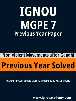 MGPE 7 Previous Year Solved Question Paper