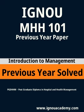 MHH 101 Previous Year Solved Question Paper