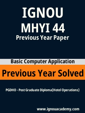 MHYI 44 Previous Year Solved Question Paper
