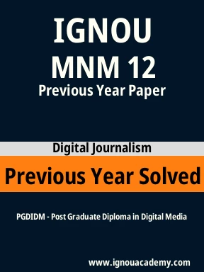 MNM 12 Previous Year Solved Question Paper