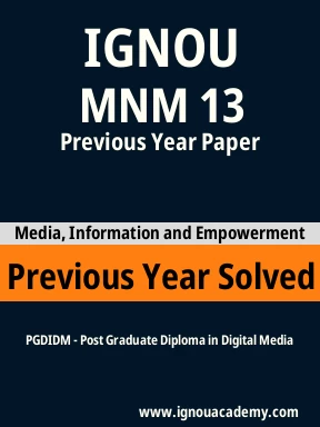 MNM 13 Previous Year Solved Question Paper
