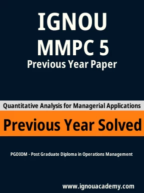MMPC 5 Previous Year Solved Question Paper