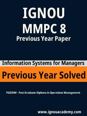 MMPC 8 Previous Year Solved Question Paper