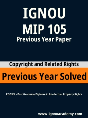 MIP 105 Previous Year Solved Question Paper