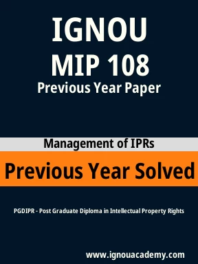 MIP 108 Previous Year Solved Question Paper