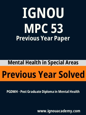 MPC 53 Previous Year Solved Question Paper