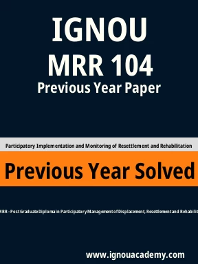 MRR 104 Previous Year Solved Question Paper