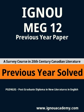 MEG 12 Previous Year Solved Question Paper