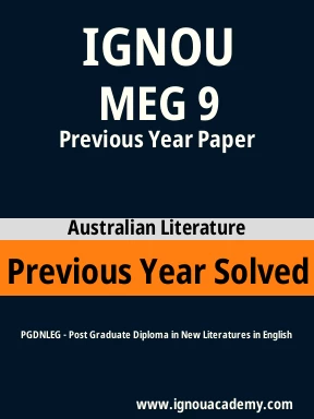 MEG 9 Previous Year Solved Question Paper