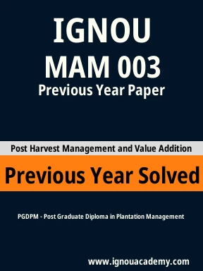MAM 003 Previous Year Solved Question Paper