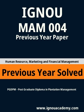 MAM 004 Previous Year Solved Question Paper