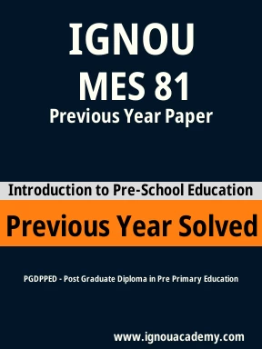 MES 81 Previous Year Solved Question Paper