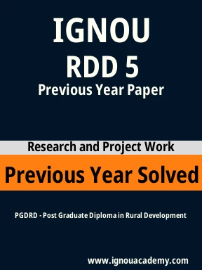 RDD 5 Previous Year Solved Question Paper