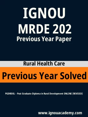 MRDE 202 Previous Year Solved Question Paper