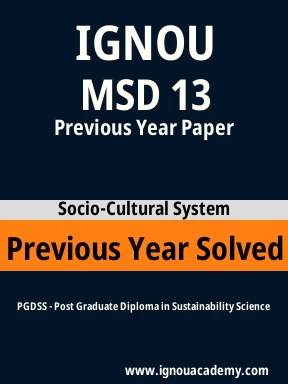 MSD 13 Previous Year Solved Question Paper