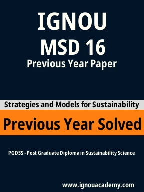 MSD 16 Previous Year Solved Question Paper
