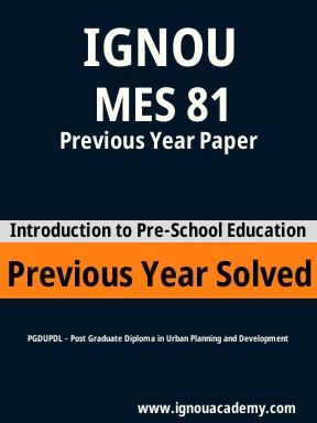 MES 81 Previous Year Solved Question Paper