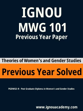 MWG 101 Previous Year Solved Question Paper