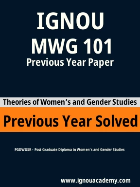 MWG 101 Previous Year Solved Question Paper