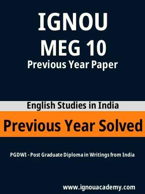 MEG 10 Previous Year Solved Question Paper