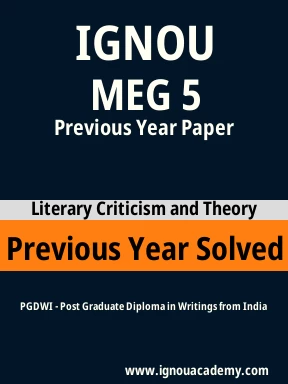 MEG 5 Previous Year Solved Question Paper