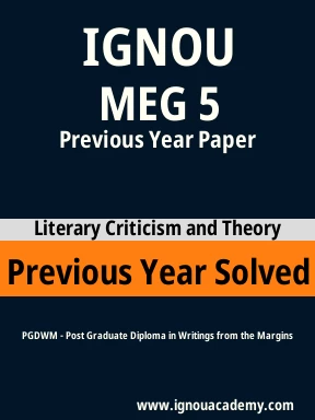 MEG 5 Previous Year Solved Question Paper