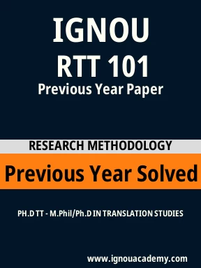 RTT 101 Previous Year Solved Question Paper