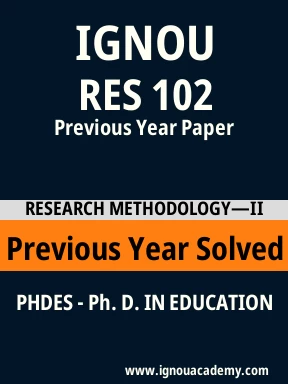 RES 102 Previous Year Solved Question Paper