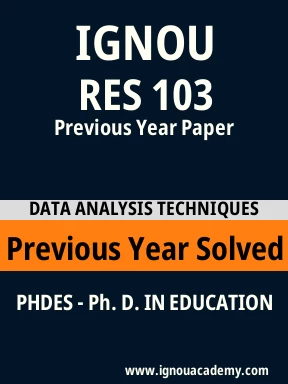RES 103 Previous Year Solved Question Paper