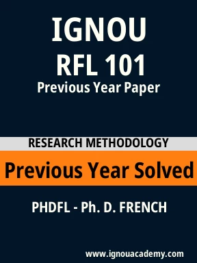 RFL 101 Previous Year Solved Question Paper