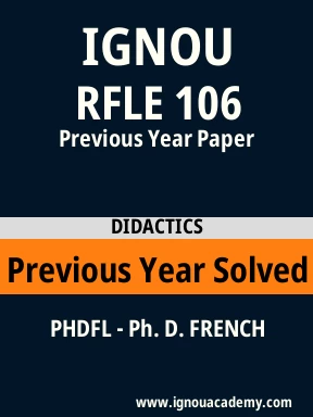 RFLE 106 Previous Year Solved Question Paper