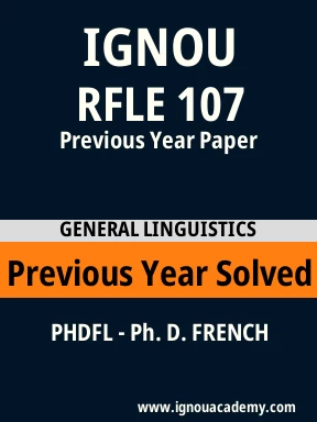 RFLE 107 Previous Year Solved Question Paper