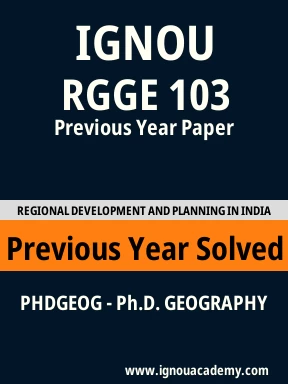 RGGE 103 Previous Year Solved Question Paper