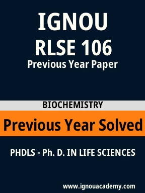 RLSE 106 Previous Year Solved Question Paper