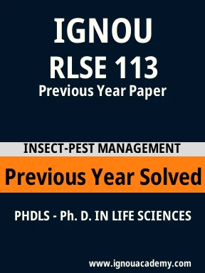 RLSE 113 Previous Year Solved Question Paper