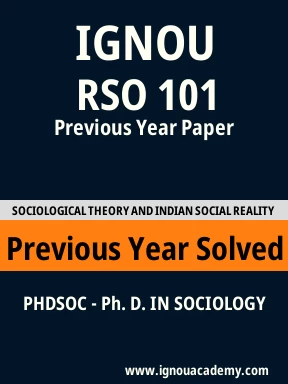 RSO 101 Previous Year Solved Question Paper